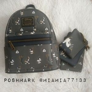 Loungefly Disney Mickey Mouse Spooked Mini Backpack and Coin Pouches